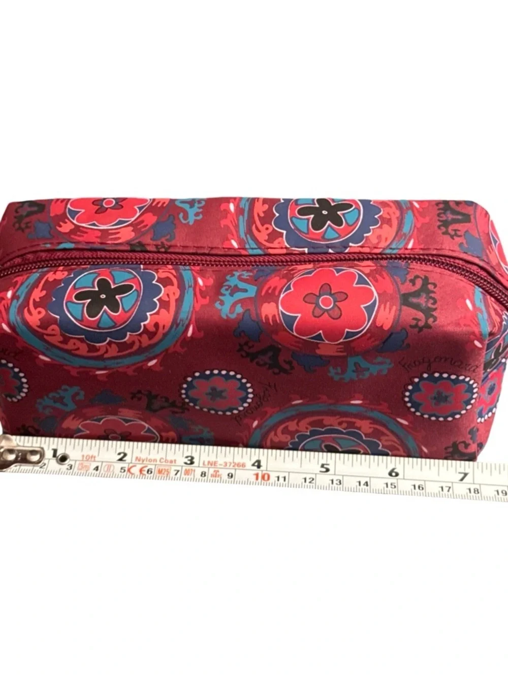 Fragonard  Red Floral-Patterned Cosmetic Pouch